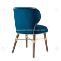 Stainless steel plated titanium feet dining chairs